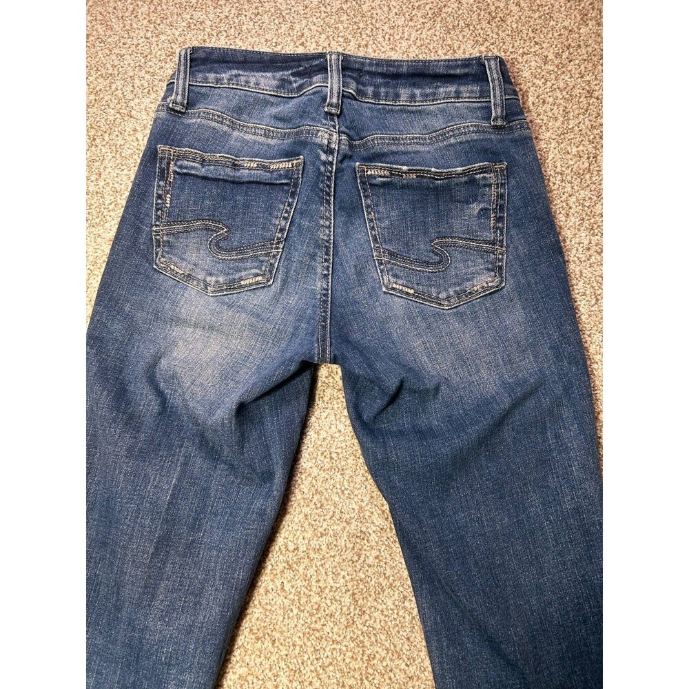 Silver Jeans Co Womens Size 24 x 23.5 Blue Suki Capri - Picture 4 of 10